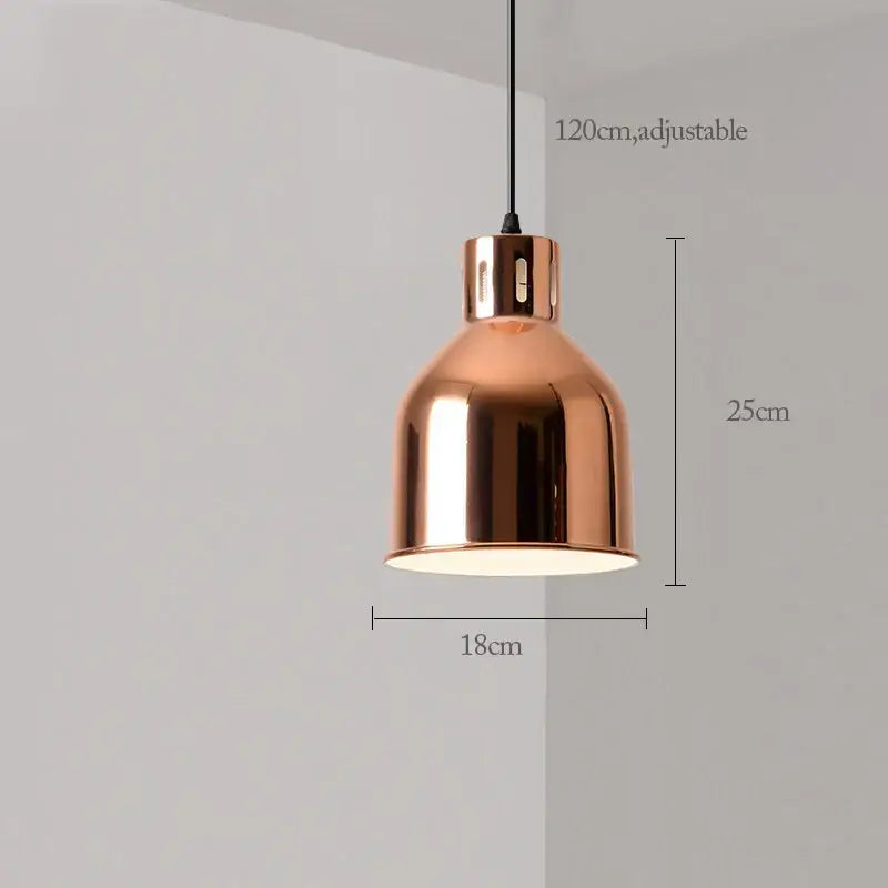 Modern rose gold pendant lights for dining room island decor