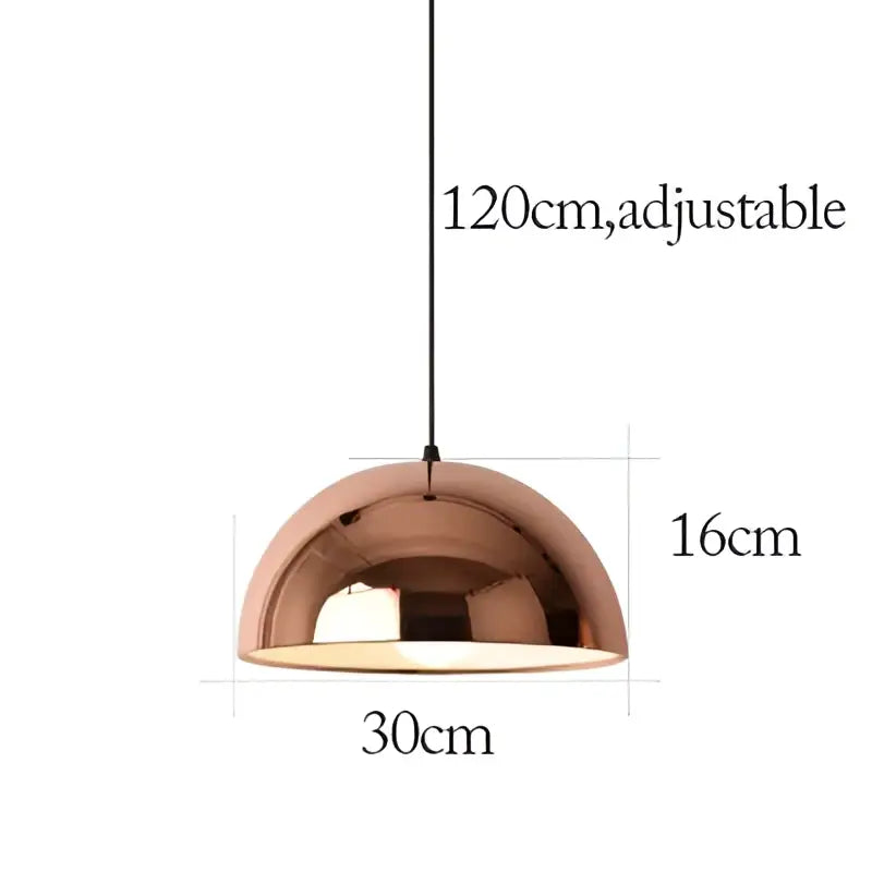Modern rose gold pendant lights for dining room island decor
