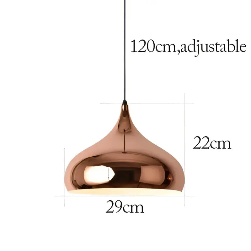 Modern rose gold pendant lights for dining room island decor