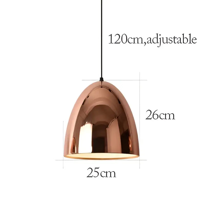 Modern rose gold pendant lights for dining room island decor