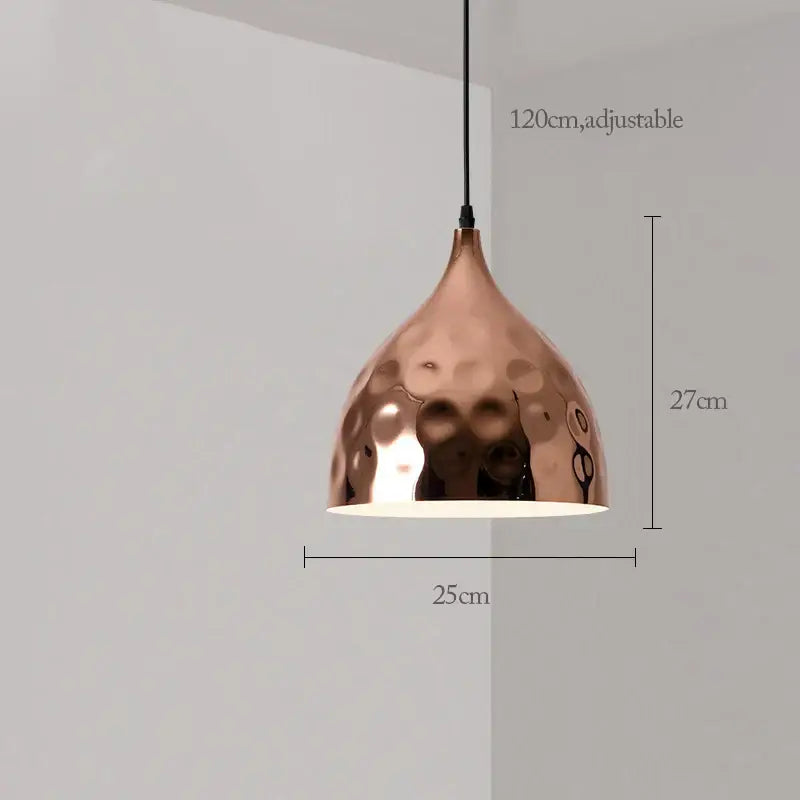 Modern rose gold pendant lights for dining room island decor