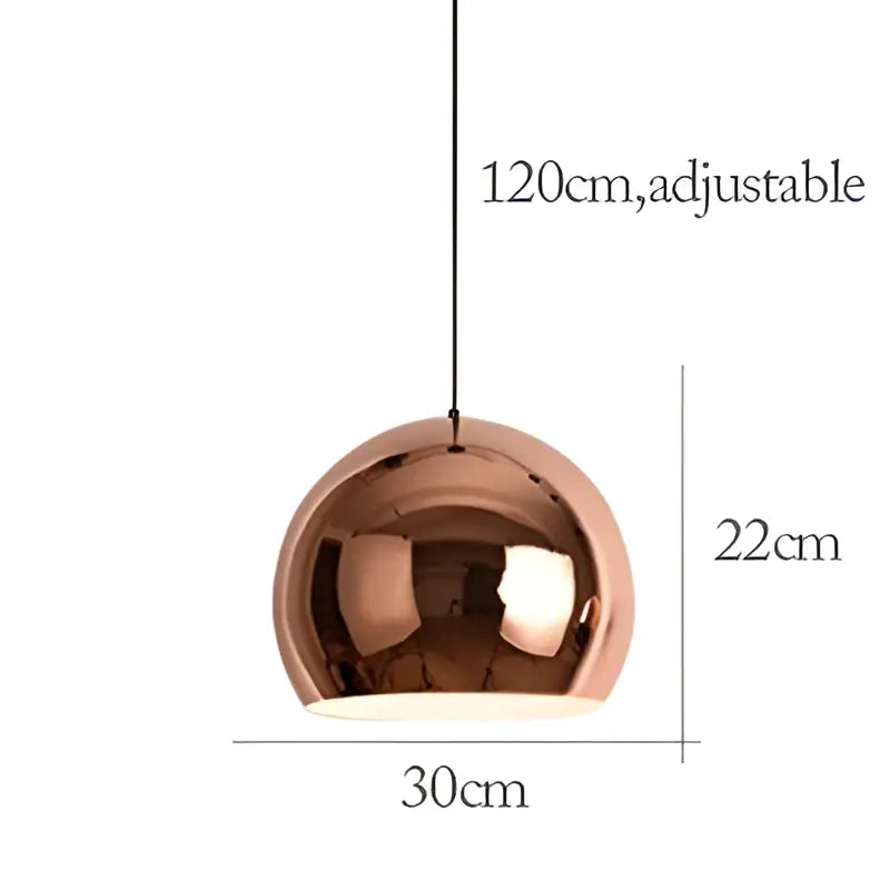 Modern rose gold pendant lights for dining room island decor