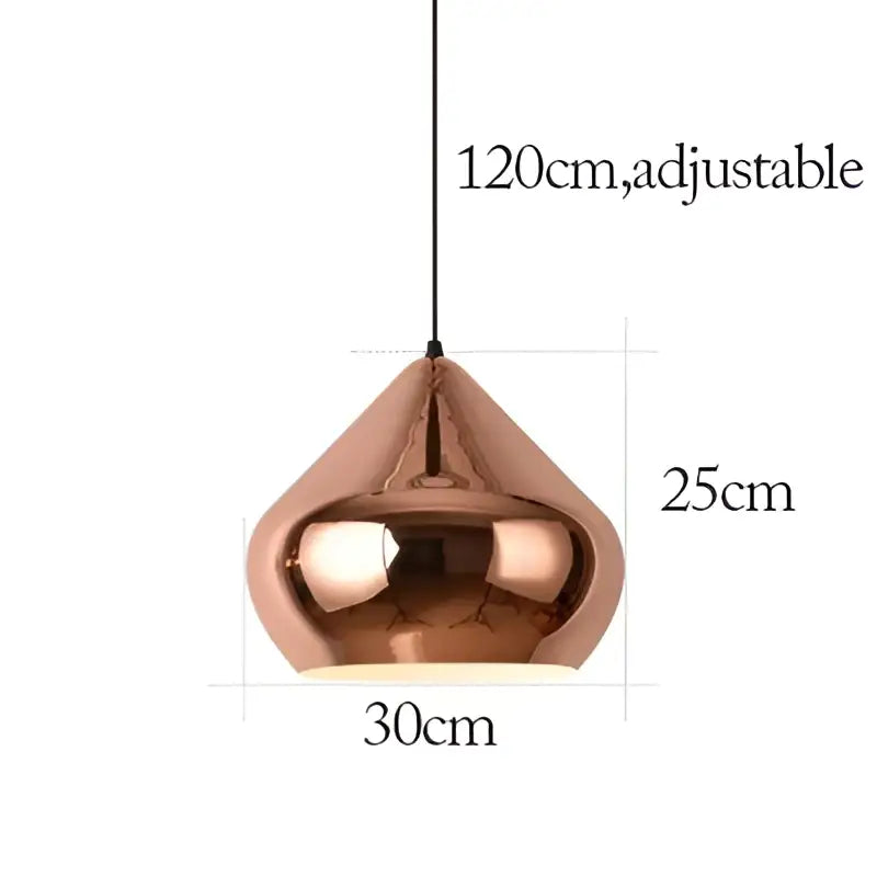 Modern rose gold pendant lights for dining room island decor