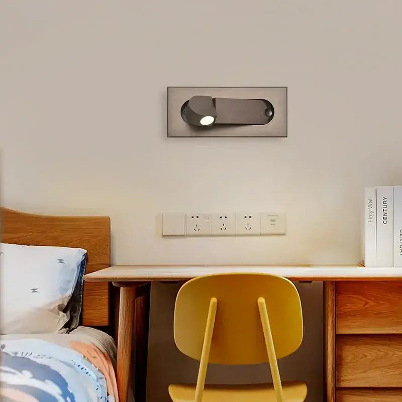 Modern rose gold & stainless steel led wall lamp bedroom reading light