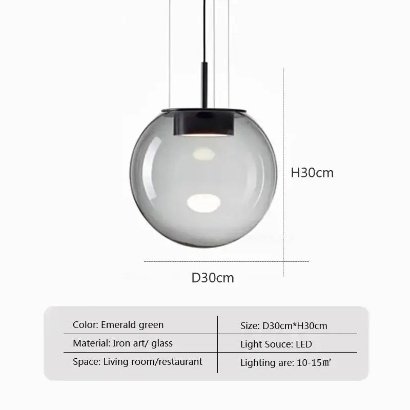 Modern sage green glass pendant lamp dining room set of 3
