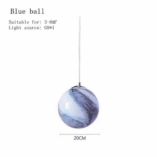 Modern saturn space star astronaut pendant lamp boys bedroom