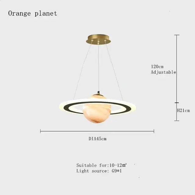 Modern saturn space star astronaut pendant lamp boys bedroom