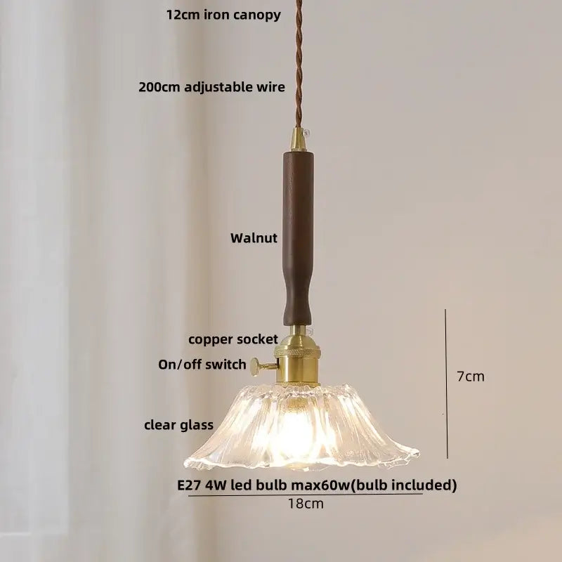 Modern scalloped floral ceramic led pendant light kitchen decor
