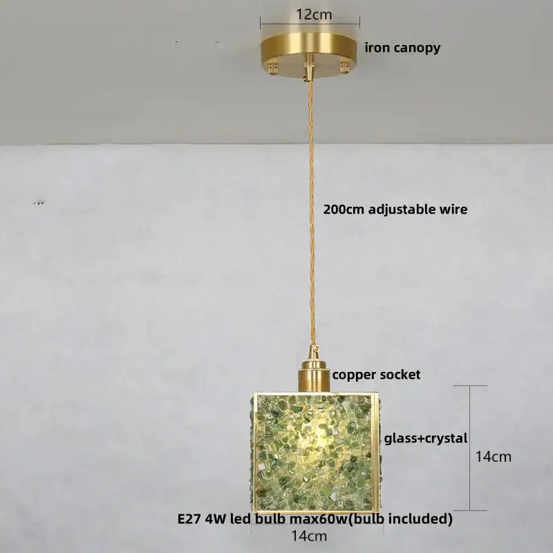 Modern scalloped seashell glass led pendant light for dining room