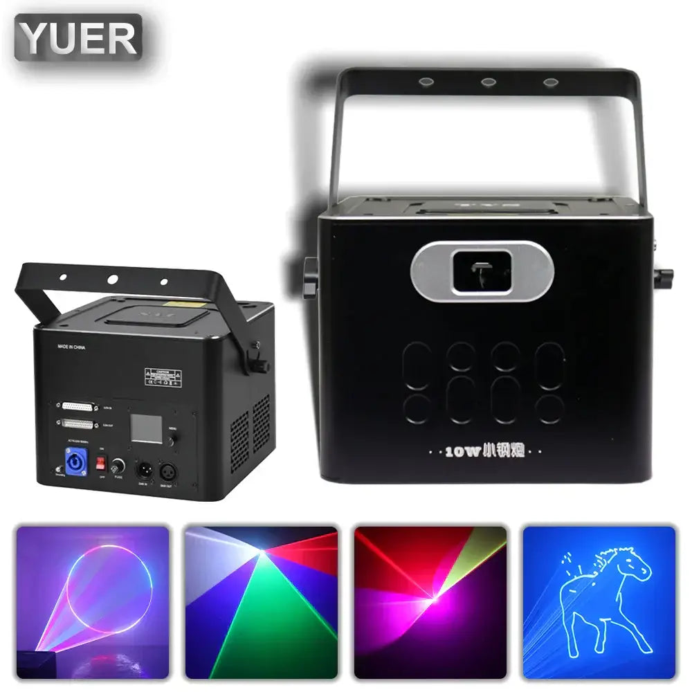 Modern silver and black 10w rgb laser light party projector