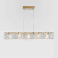 Modern silver and gold glass chandelier dining room pendant light