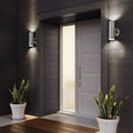 Modern silver cylindrical wall sconces outdoor minimalist light
