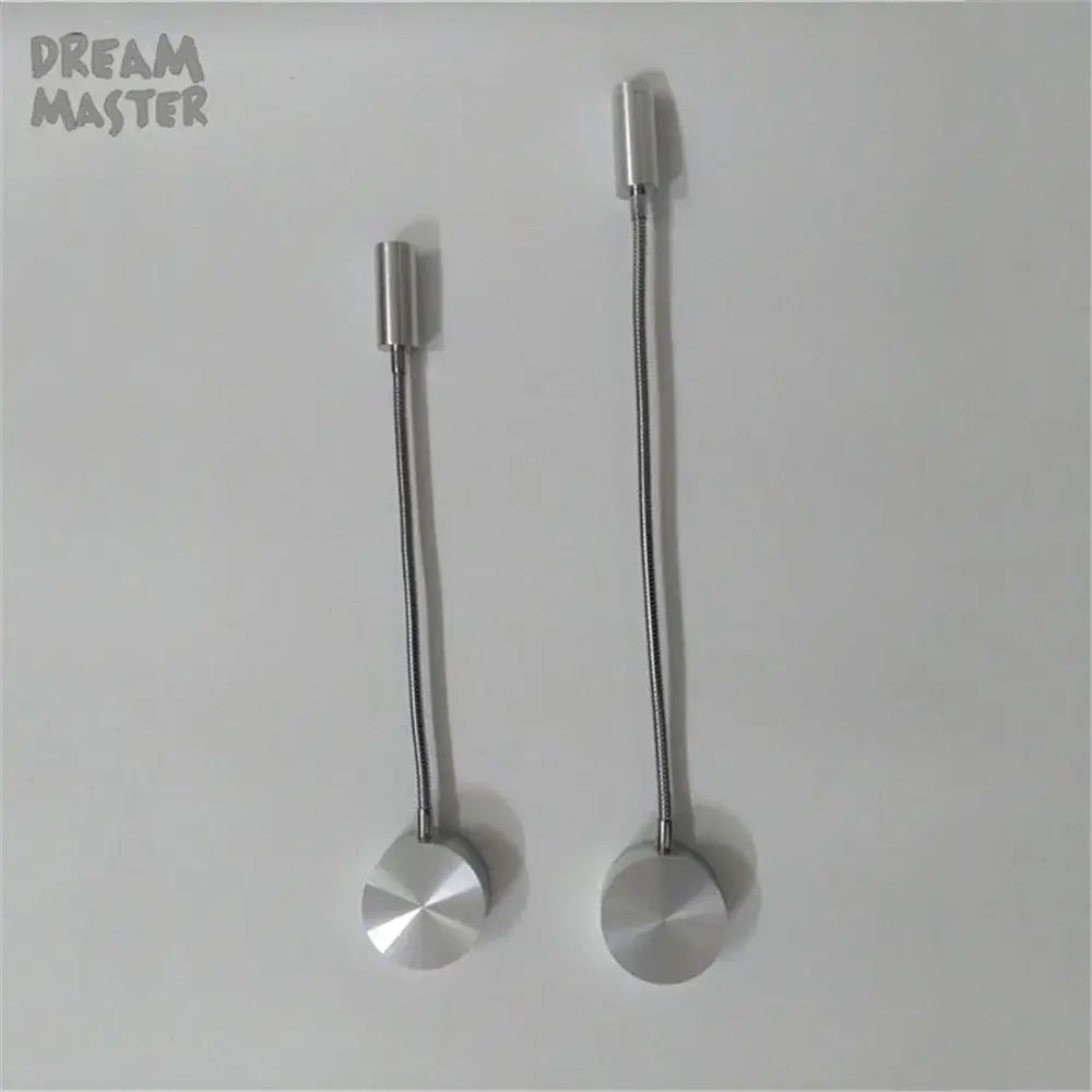 Modern silver flexible led wall lamp bedroom reading sconce