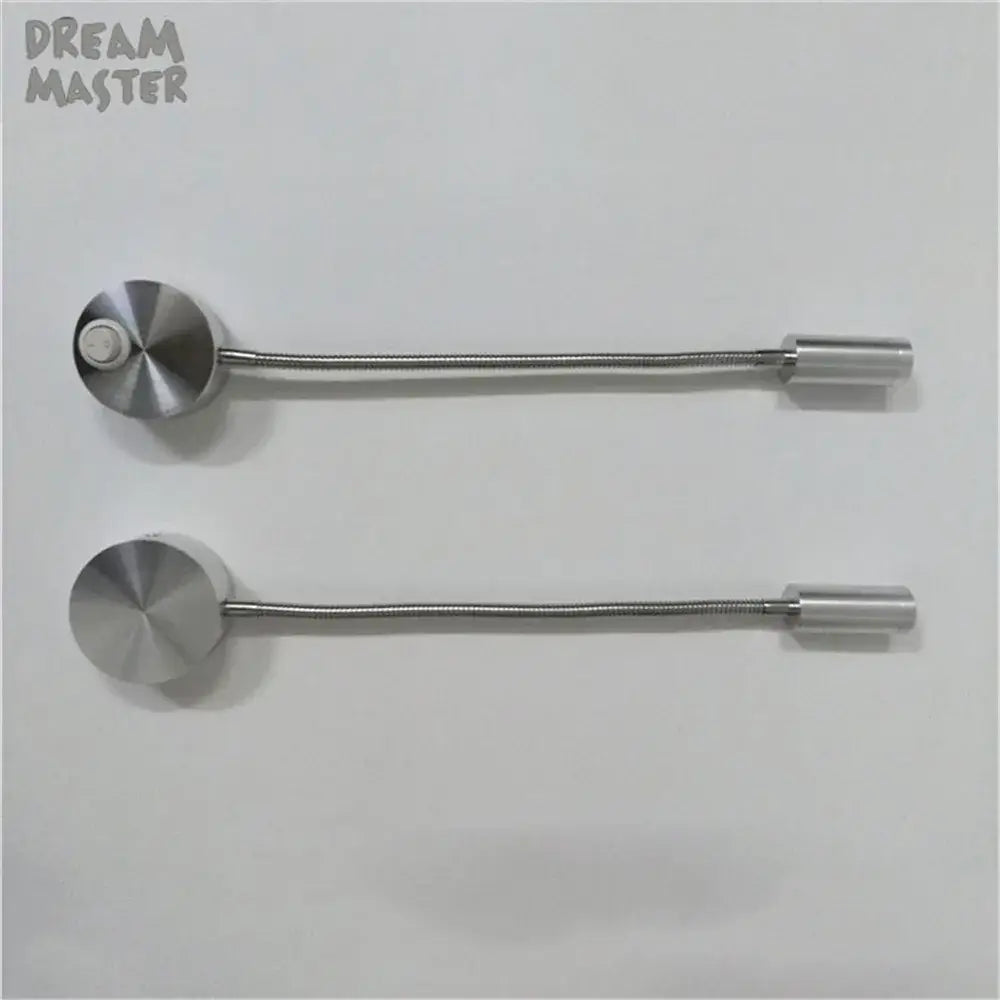 Modern silver flexible led wall lamp bedroom reading sconce