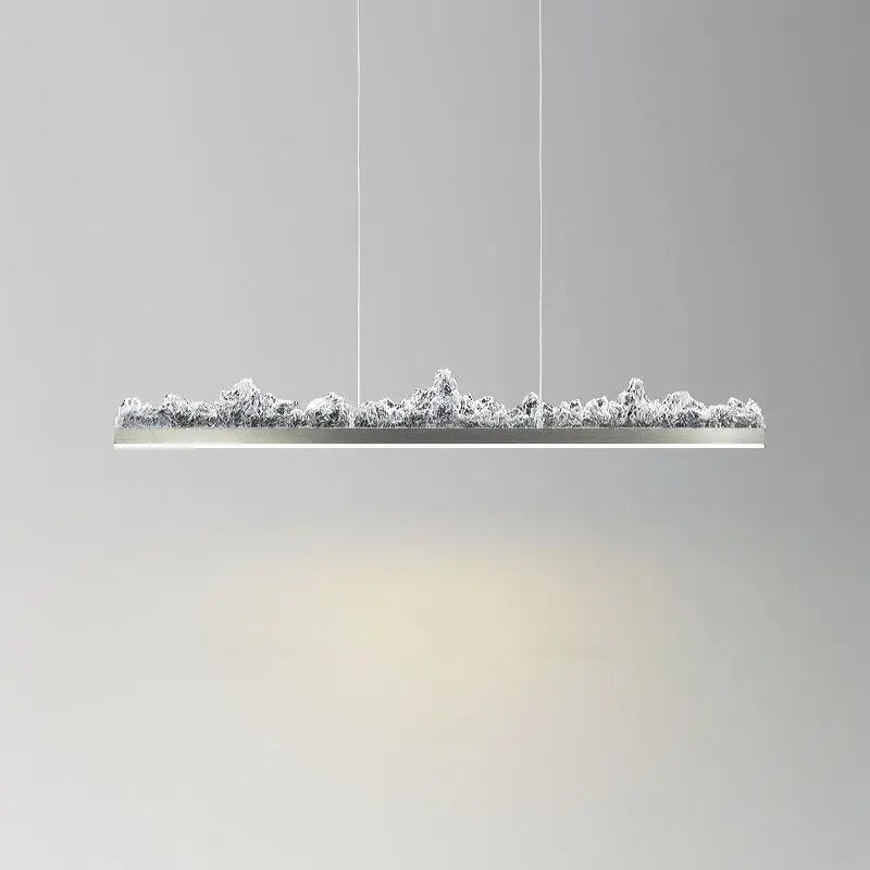 Modern silver frosted glass pendant light kitchen island design