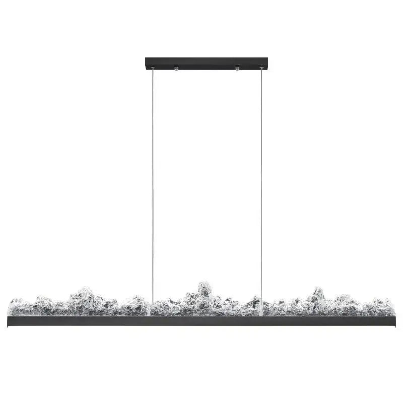Modern silver frosted glass pendant light kitchen island design