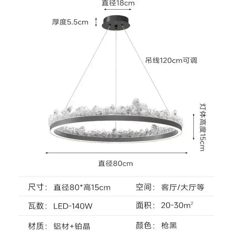 Modern silver frosted glass pendant light kitchen island design