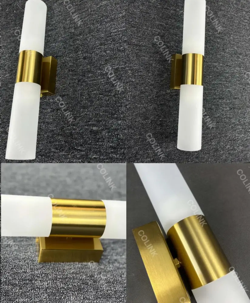 Modern silver gold & black led wall lamp bedroom sconce
