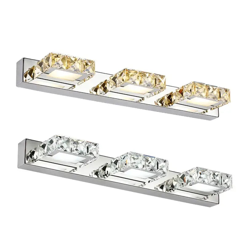 Modern silver & gold decorbites crystal bedroom mirror wall lamps