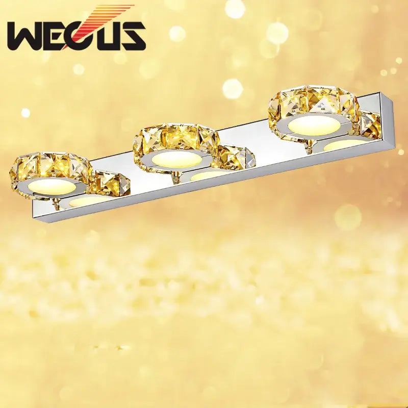 Modern silver & gold decorbites crystal bedroom mirror wall lamps