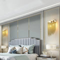 Modern silver & gold tassel design wall lamp for bedroom