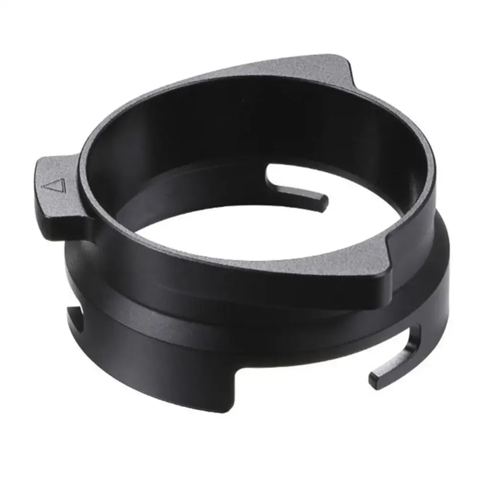 Modern silver machined coffee dosing funnel ring kitchen accessory