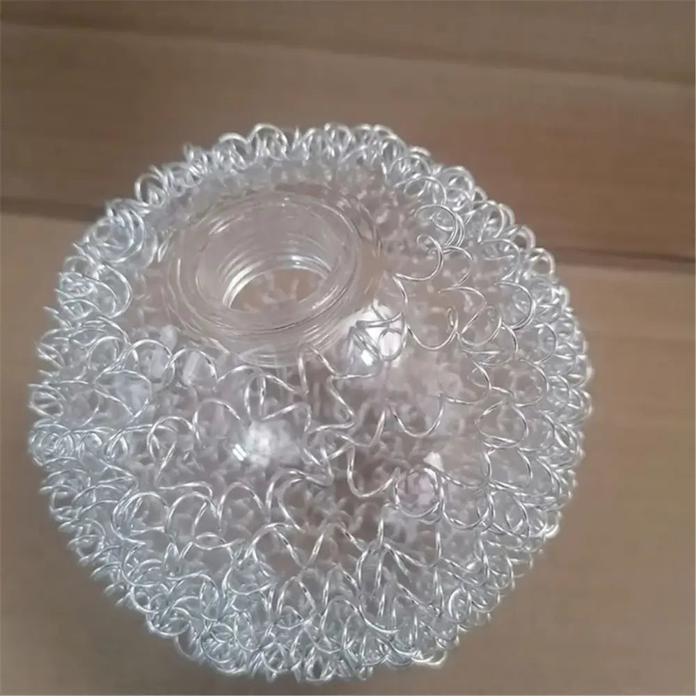 Modern silver mesh decorbites glass lampshade living room light cover