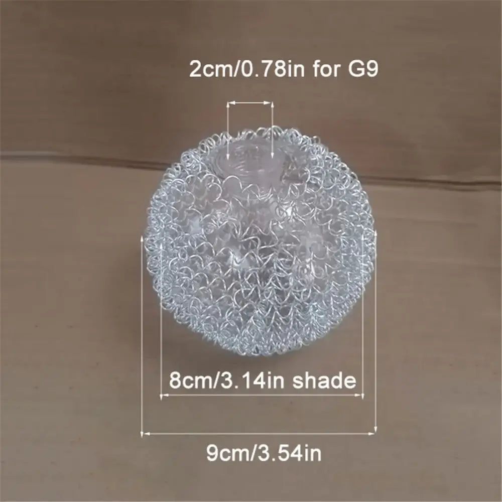 Modern silver mesh decorbites glass lampshade living room light cover