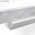 Modern silver oblong acrylic led wall light bathroom vanity mirror