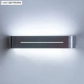 Modern silver rectangular led wall sconce with aluminum shade bedroom