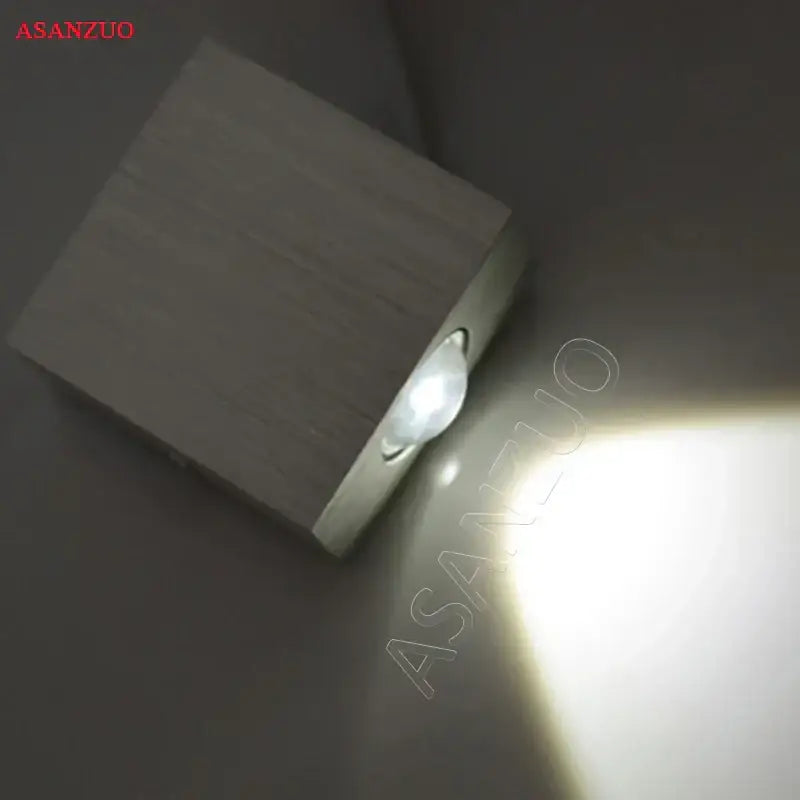 Modern silver square wall lamp – living room solar led light