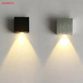 Modern silver square wall lamp – living room solar led light