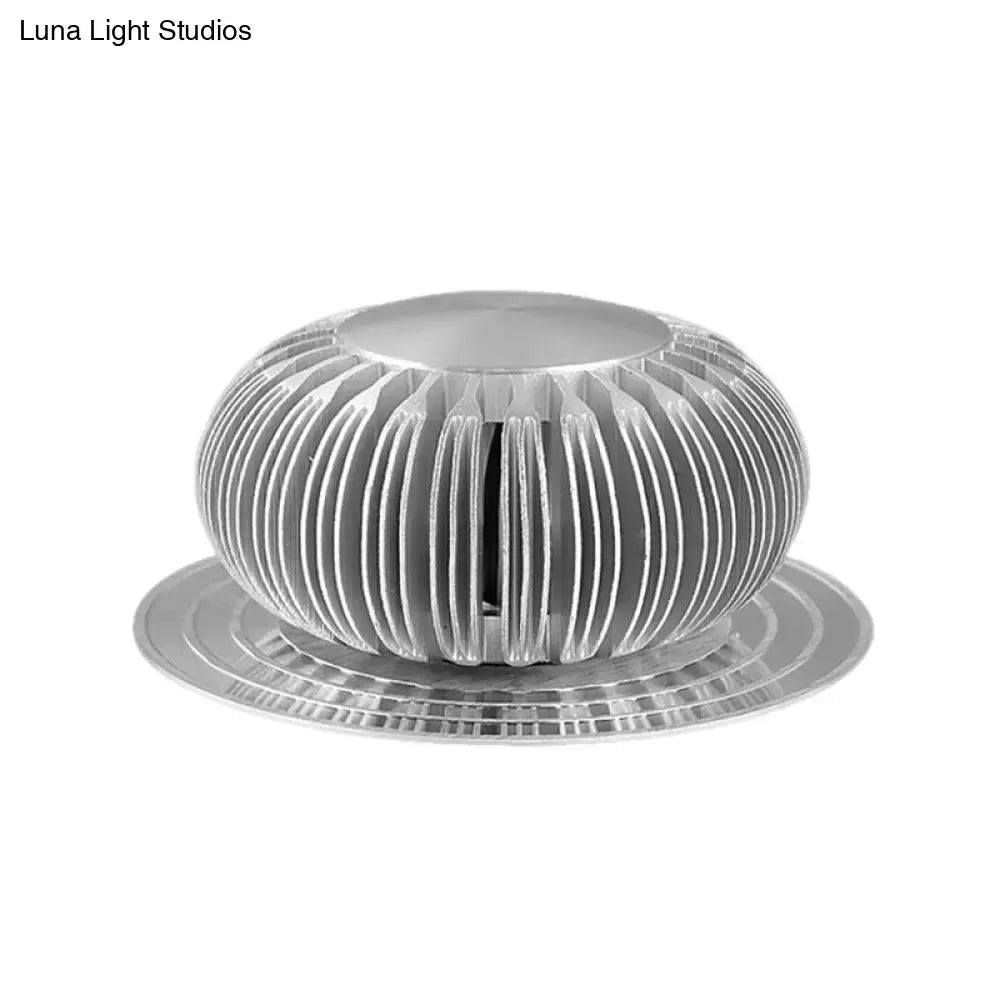 Modern silver starburst led sconce direct wired living room light