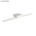 Modern slim white led light fixture bathroom warm light sconce