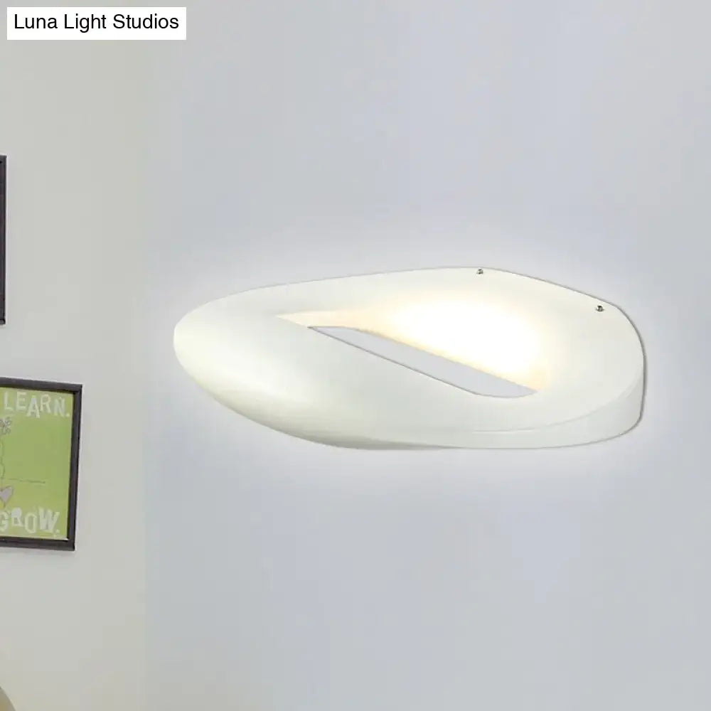 Modern smiling face black & white led wall lamp corridor light
