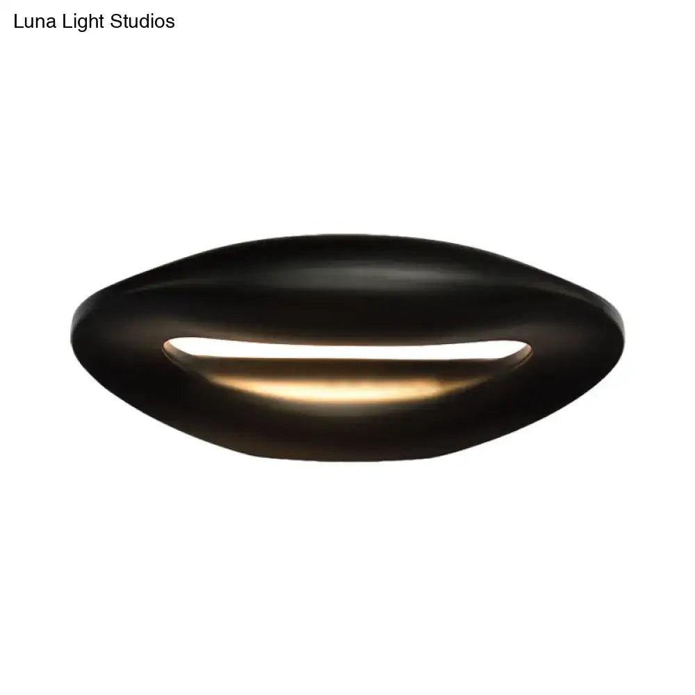Modern smiling face black & white led wall lamp corridor light