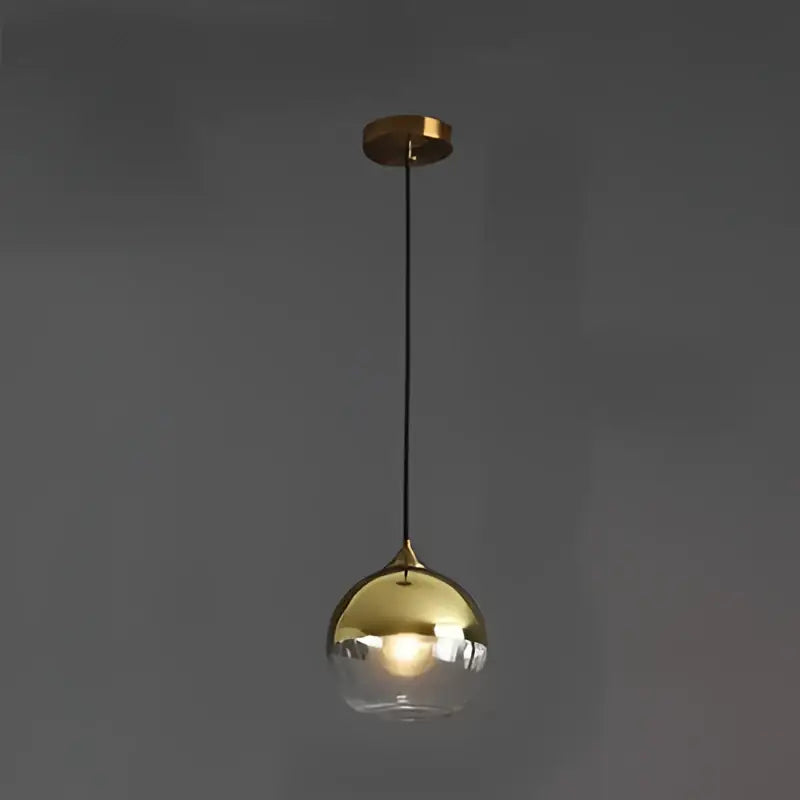 Modern smoked glass ball pendant lights kitchen & dining room triple set