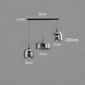 Modern smoked glass bowl chandelier dining room pendant light