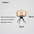 Modern smoked glass desk lamp bedroom tripod decorbites glass desk