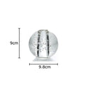 Modern spherical clear glass vase with bubbles for desk decoration