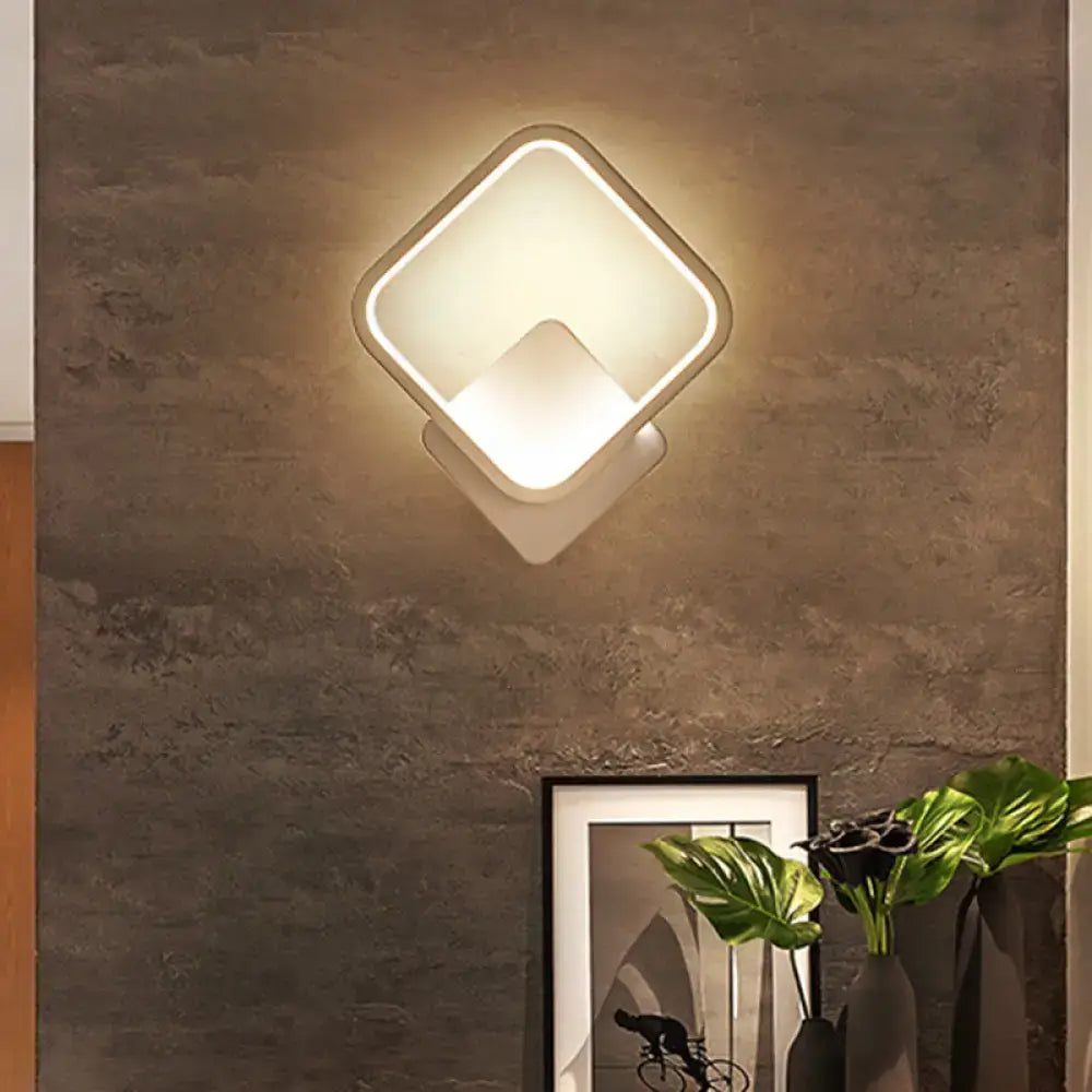 Modern square gray wall sconce lighting for living room