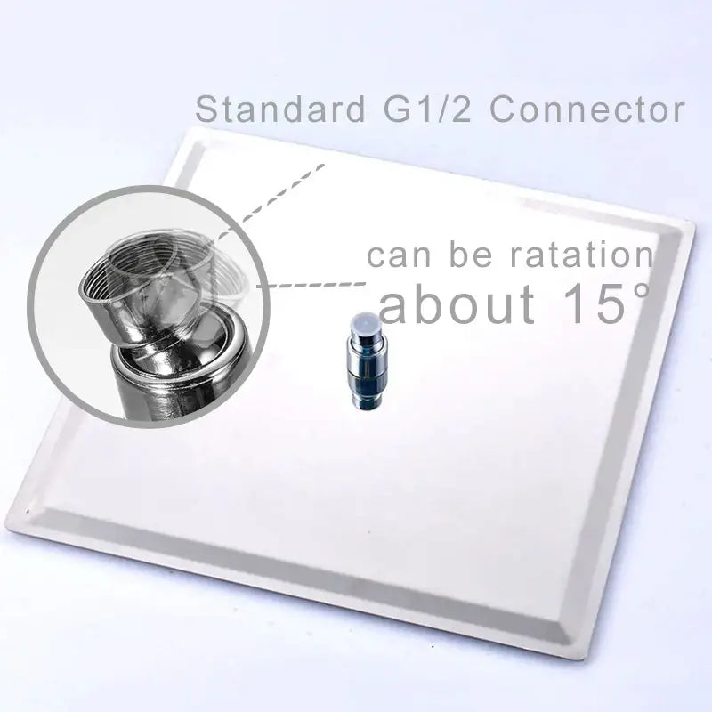 Modern square rain shower head bathroom chrome rainfall sprayer