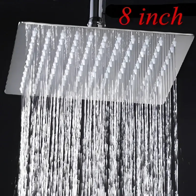Modern square rain shower head bathroom chrome rainfall sprayer