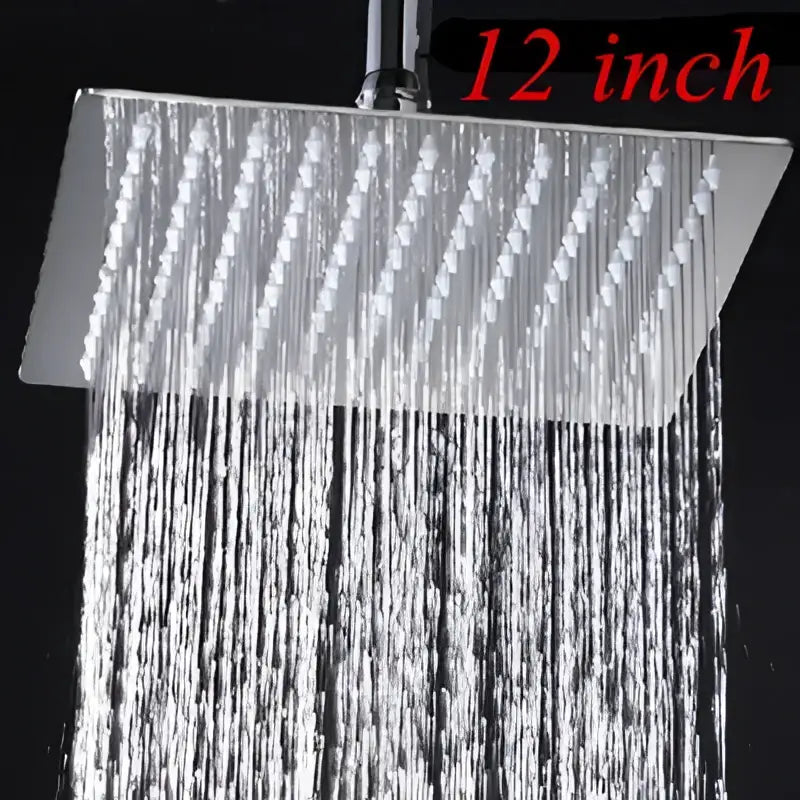 Modern square rain shower head bathroom chrome rainfall sprayer
