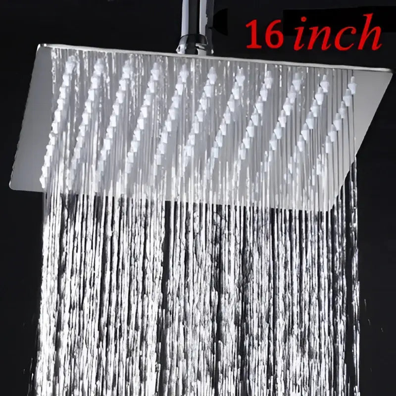Modern square rain shower head bathroom chrome rainfall sprayer