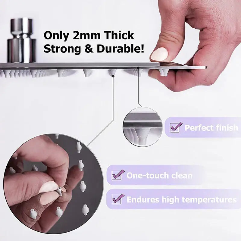 Modern square rain shower head bathroom chrome rainfall sprayer