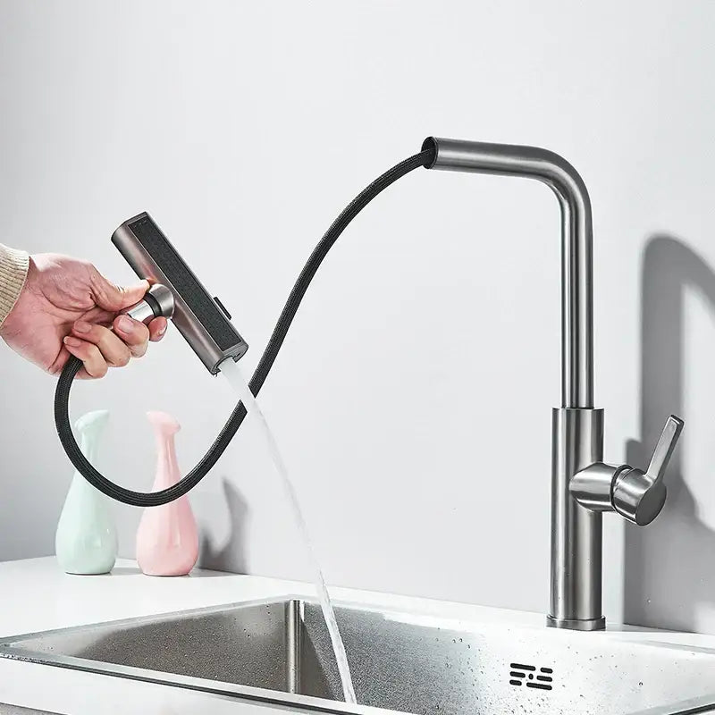 Modern stainless steel 3 functions kitchen faucet mixer tap