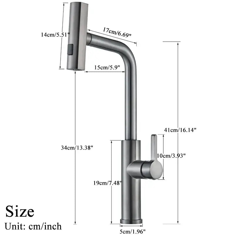 Modern stainless steel 3 functions kitchen faucet mixer tap