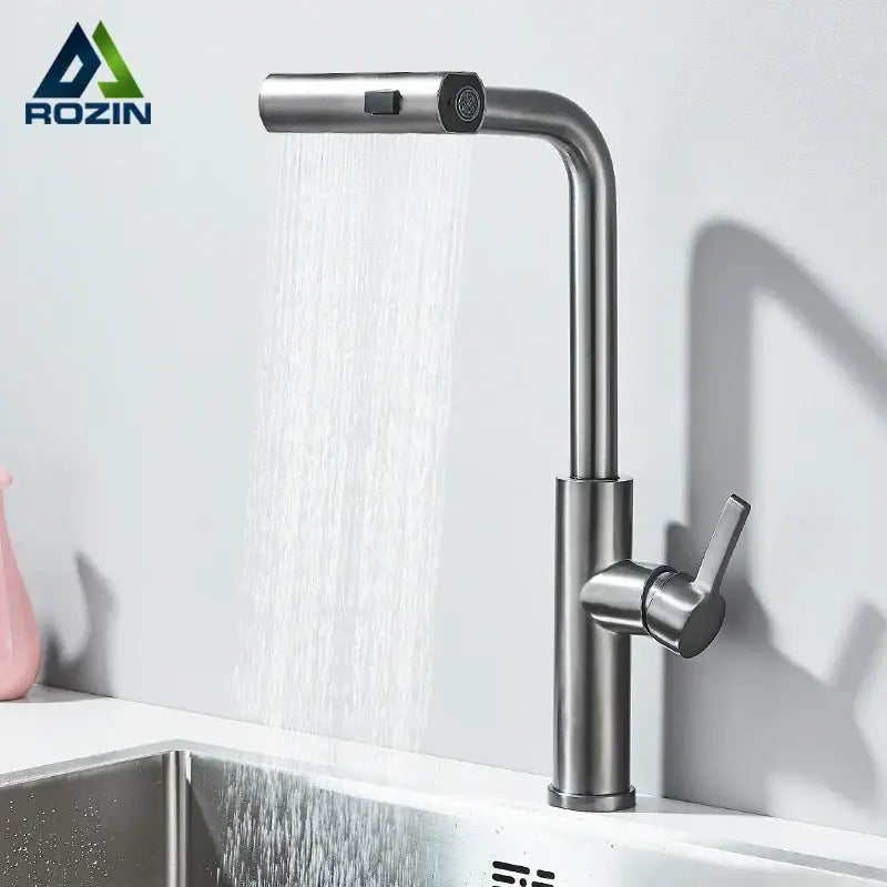 Modern stainless steel 3 functions kitchen faucet mixer tap