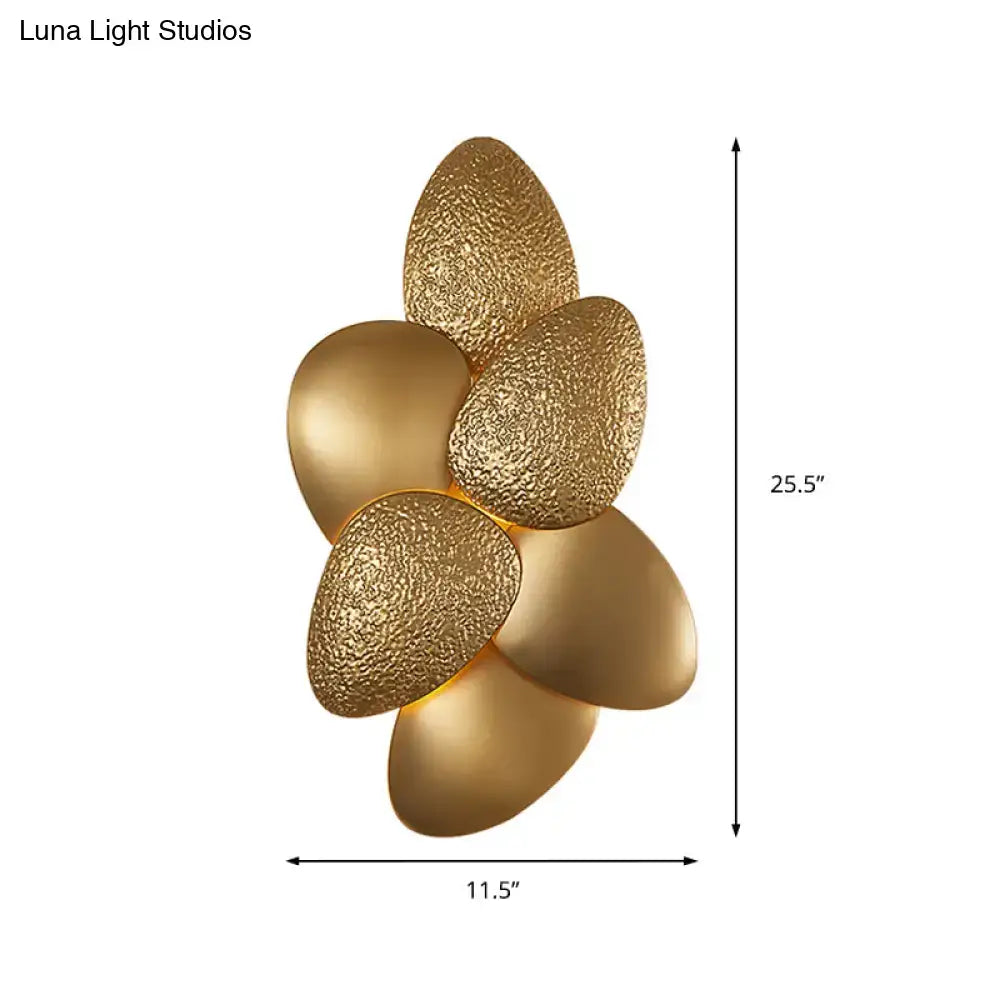 Modern stainless steel squama wall light gold bedroom sconce